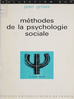 cover image of Méthodes de la psychologie sociale